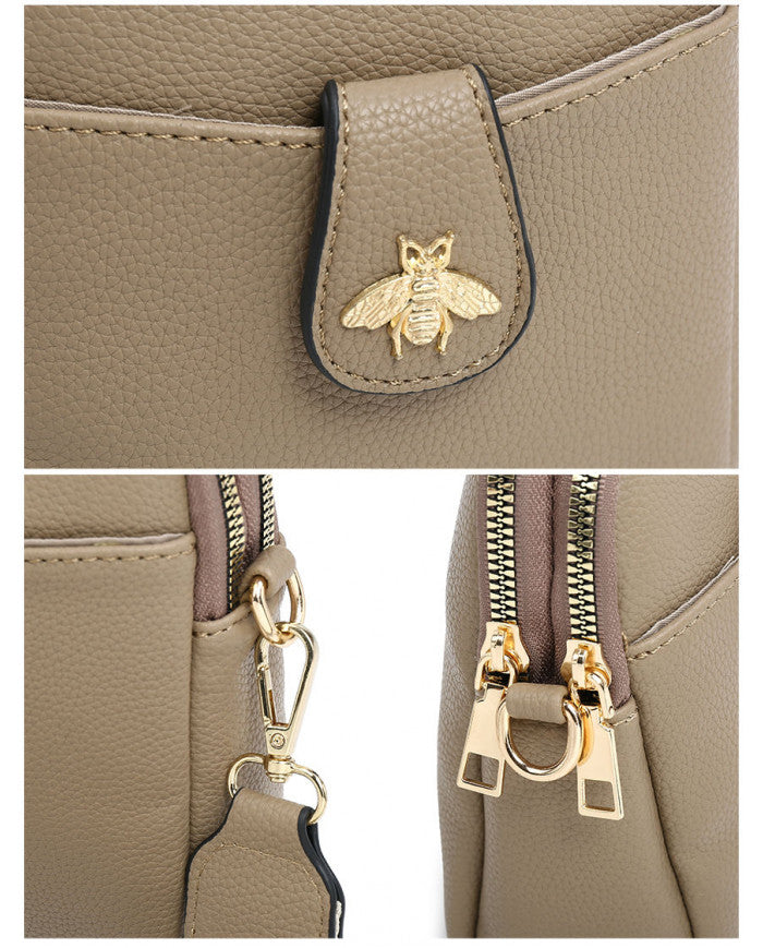 Cara Taupe Cross Body Bag