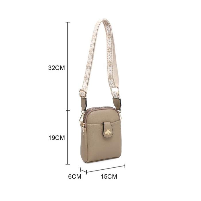 Cara Taupe Cross Body Bag