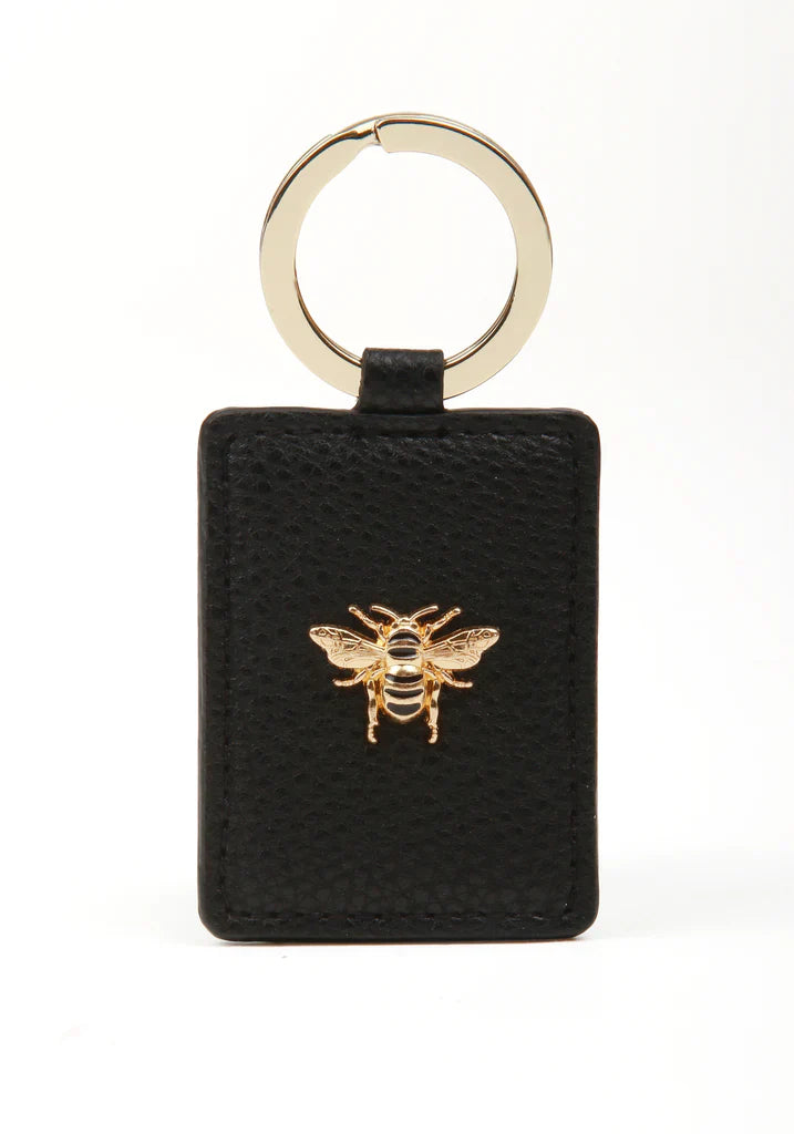 Alice Wheeler Black Key ring with Bee