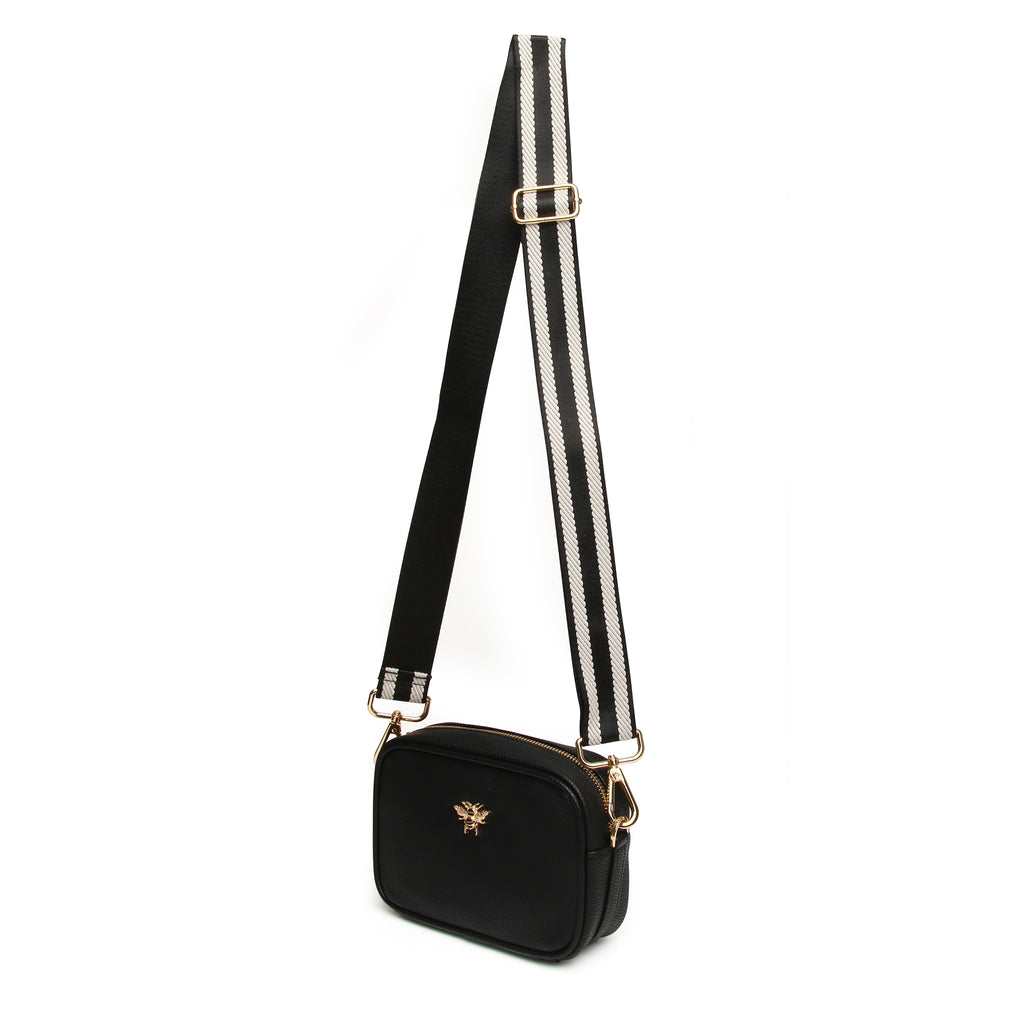 Alice Wheeler Black Mini Mayfair Cross Body Bag