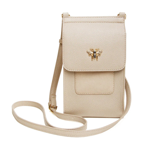 Alice Wheeler Stone Mini Bloomsbury Phone Bag