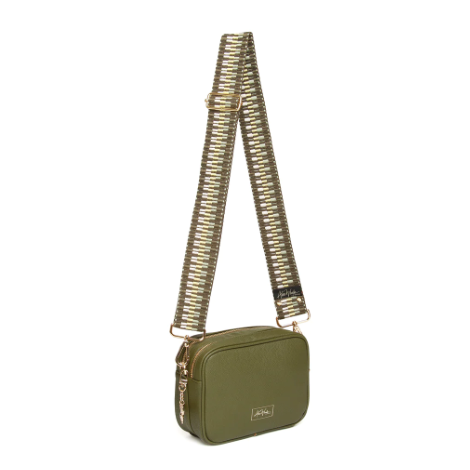 Alice Wheeler Olive Soho Twin Compartment Camera Cross Body Bag