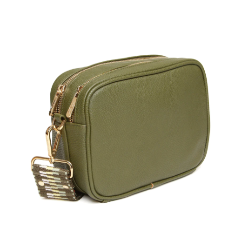 Alice Wheeler Olive Soho Twin Compartment Camera Cross Body Bag