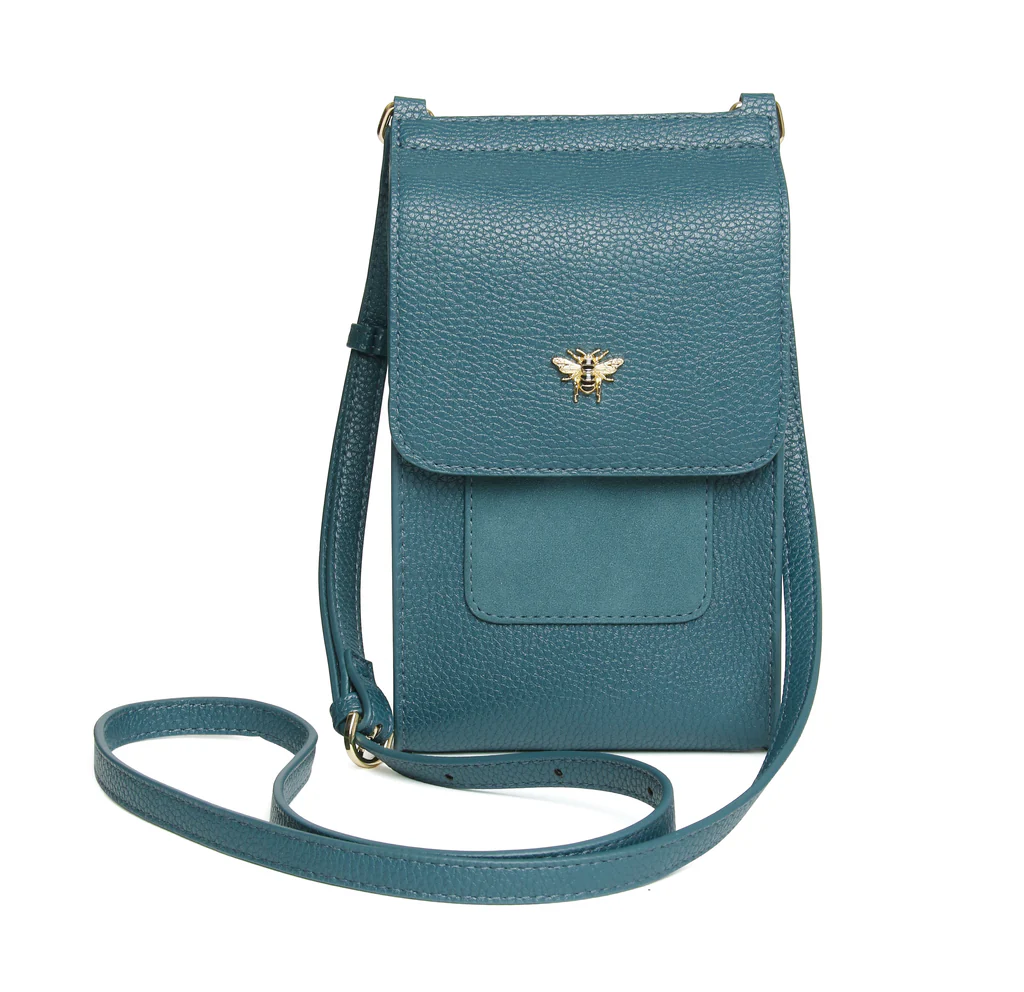 Alice Wheeler Teal Mini Bloomsbury Phone Bag