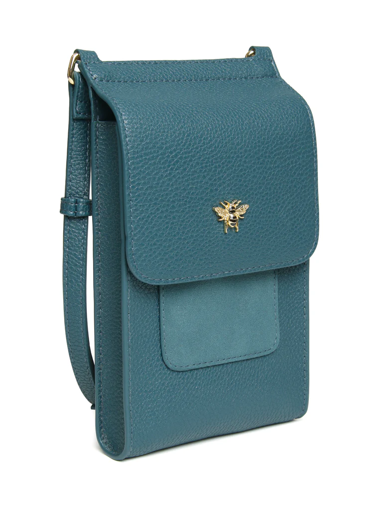 Alice Wheeler Teal Mini Bloomsbury Phone Bag