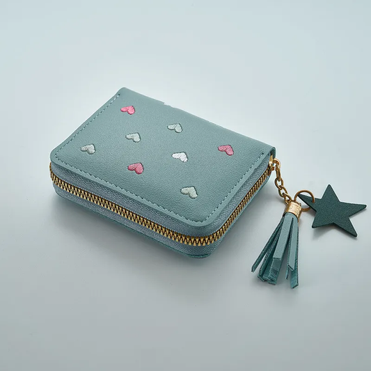 Blue Heart & Star Purse