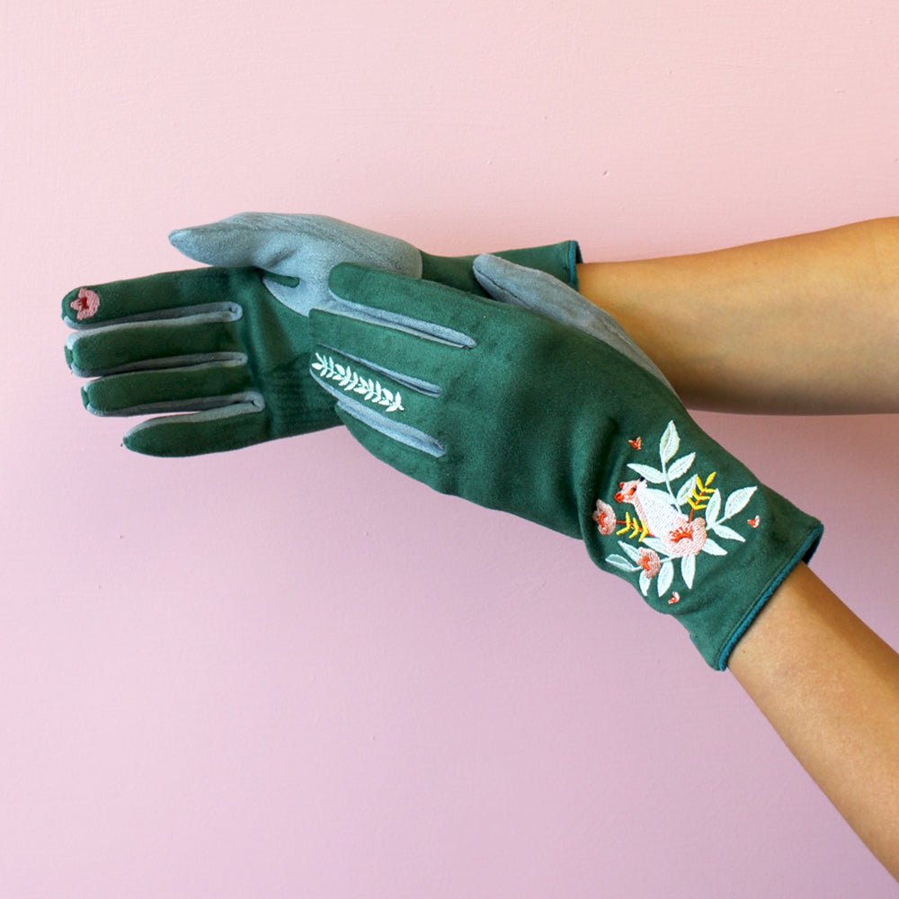 House Of Disaster Secret Garden Fox Velvet Gloves